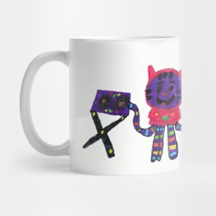 DJ Catnip drawing from Gabbys Dollhouse Mug